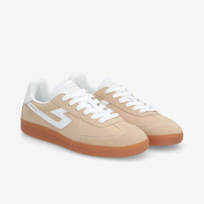 SHEFFIELD JOGGER M - SUEDE/NAPPA - BEIGE/BLANC